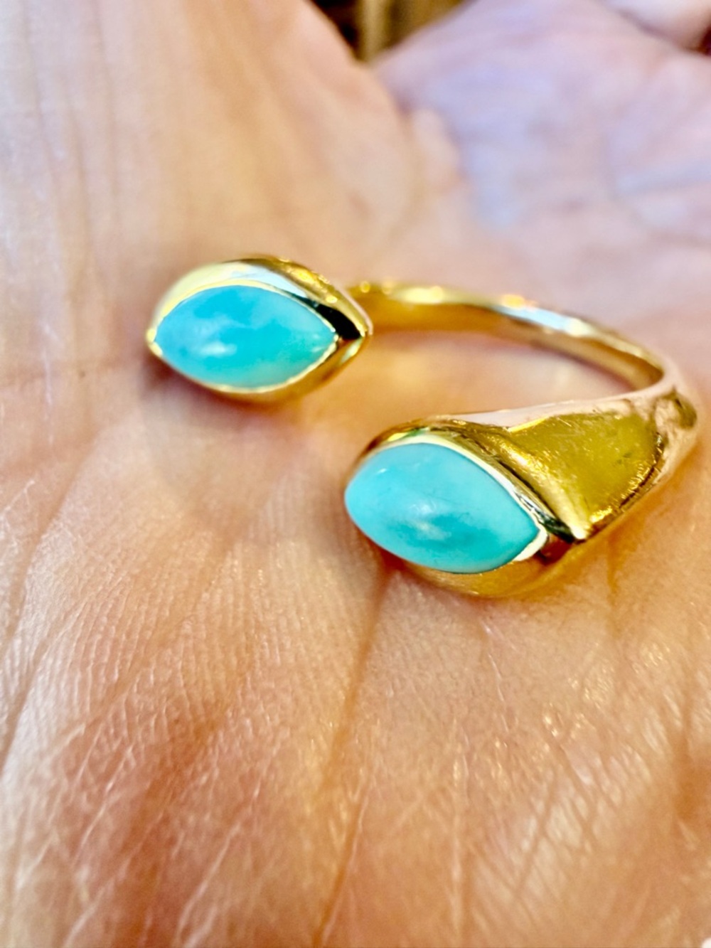Ippolita 18 karat gold and turquoise ring - Picture 6 of 9